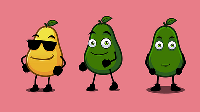 Cute Avocado Emoji animation design emoji graphic design motion graphics