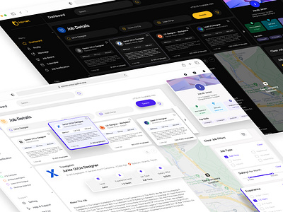 Job finder dashboard graphic design ui