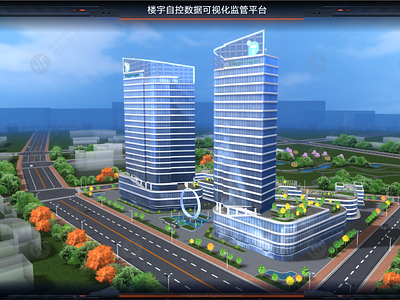 Digital Building | Smart Building 3d animation design digital twin illustration ui visualization