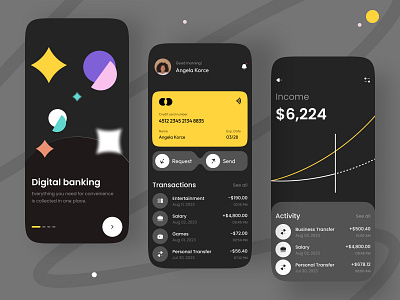 Digital Banking - Mobile app app app design bank banking finance fintech fintech app mobile app mobile app design mobile design mobile ui
