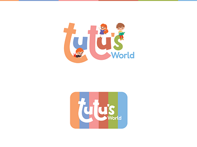 Tutu's World Logo colorful logo cute kids cute logo graphic design hoodie interactive learning platform kids logo logo merch merchandise nepal nepali pastel sham tshirt design tutu tutus tutus world