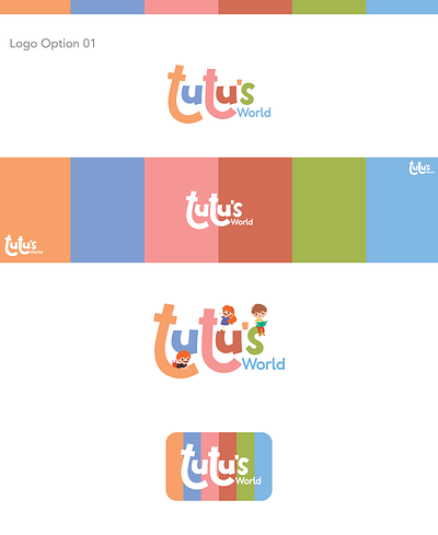 Tutu's World Logo colorful logo cute kids cute logo graphic design hoodie interactive learning platform kids logo logo merch merchandise nepal nepali pastel tshirt design tutu tutus tutus world