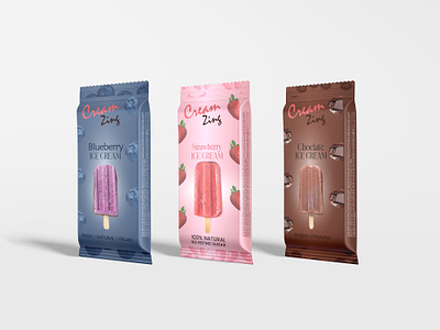 Popsicle Ice-cream Packaging blueberry ice cream branding chocolate ice cream cover packaging design food packaging graphic design ice cream ice cream packaging illustration logo packaging popsicle ice cream packaging strawberry ice cream
