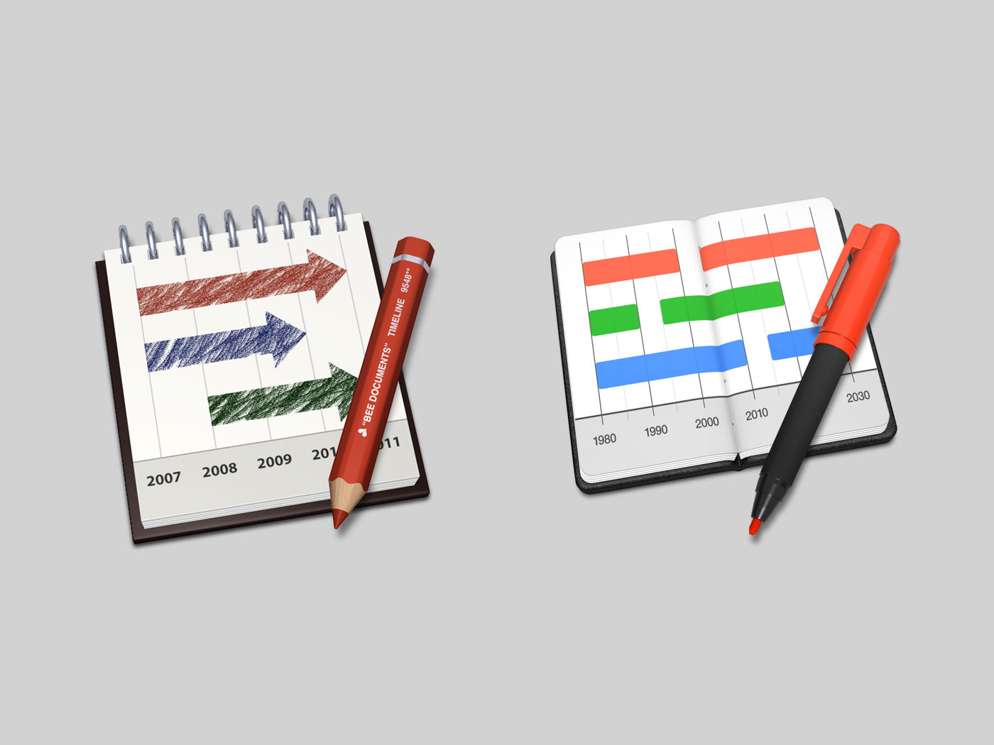 History of Timeline 3D App Icon 3d app aqua design documents history icon mac os x photo illustrative red timeline