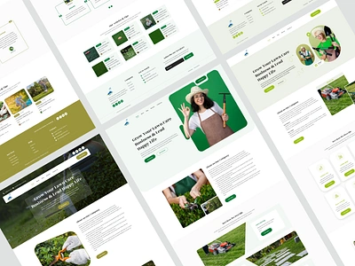 LawnCare | Landscaping Figma UI Template clean figma gerdaning landscaping lawn template ui unique ux website