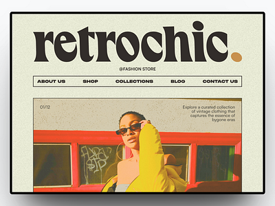 Retrochic - Online Fashion Store branding design fashion store graphic design landing page online store retro ui web design