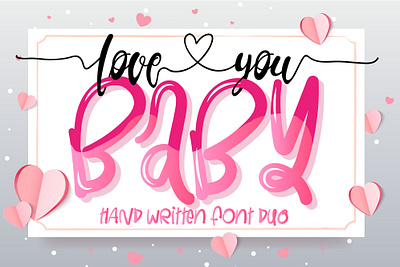 Love You Baby Font eye catching text