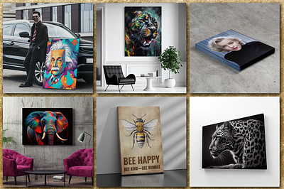 Canvas wall Art ai art canva canvas canvases design designing designstudio digital hollywood marilyn mockup monroe motivation photoshop poster realistic wall wallart wallmockup