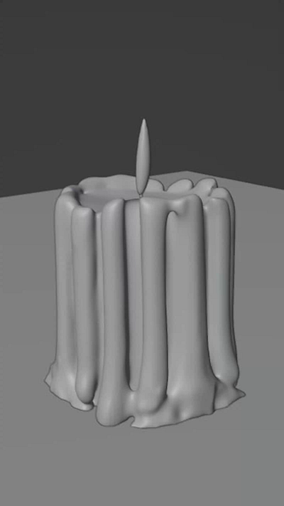 Interactive Candle 3d animation blender blender3d design geometric graphic design