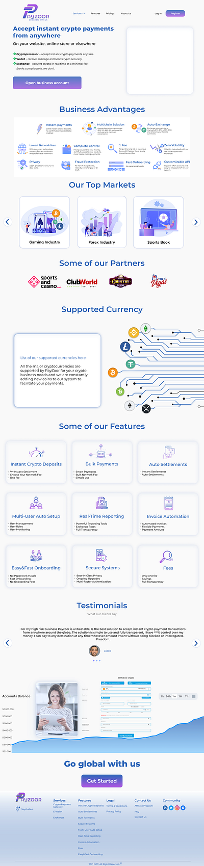 CryptoPayment Website UI/UX Design Full Web crypto econev evgheniiconev lizzardlab ui