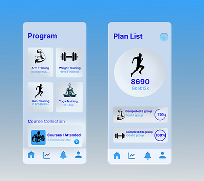 Gym App Mobile UI