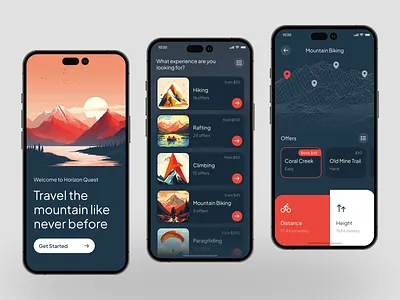 Mobile App for a Tutorial app clean figma flat interface minimal mobile mountains tutorial youtube