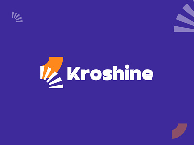 Kroshine-health supplement company Logo brand design brand identity branding company design health k k logo logo minimal modern logo sun logo sunshine supplement