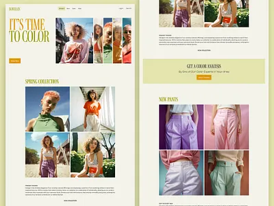 Fashion Brand for Women Landing Page colors design home page landing page midjourney ui user experience user interface ux web design webdesign website website design