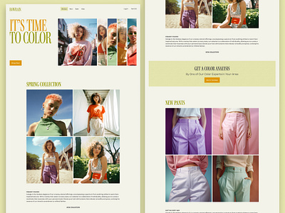 Fashion Brand for Women Landing Page colors design home page landing page midjourney ui user experience user interface ux web design webdesign website website design