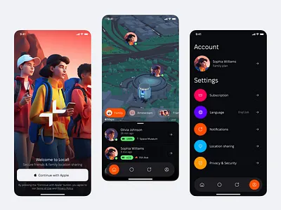 Locafi — Location tracking & sharing app ios locafi location map midjourney mobile navigation