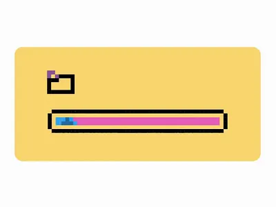 File Loading Animation adorable aesthetic animation bar blue cute figma file file loading folder icon fun loading new pink pixel art pop smart animate ui unique yellow