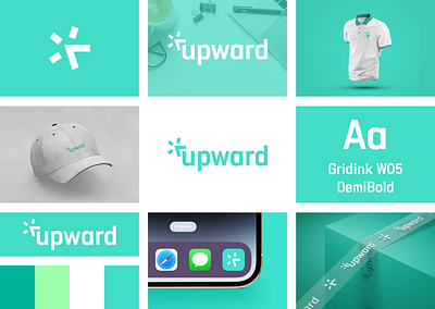 Upword - Concept Logo and Brand Visual Design app branding concept design graphic design logo logo design marketing minimal typography vector visual identity