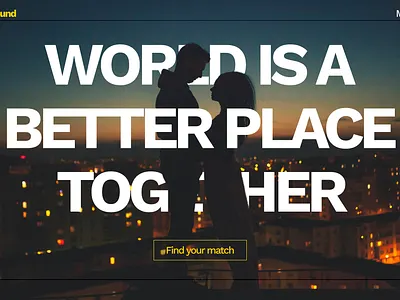 Dating Website Landing Page daily ui dating design landing page ui uiux web design