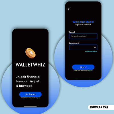 Finance App Login UI branding graphic design ui