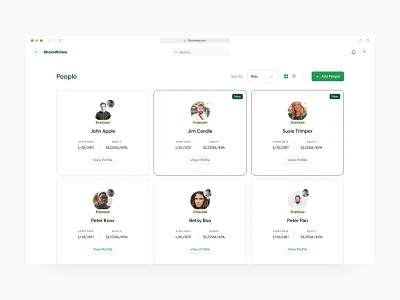Employees Directory (Profit Share Plan)(B2B Web app) admin ai analytics dashboard enterprise finance minimal payroll planning product design profit saas software startup ux ux designer uxui web app web application