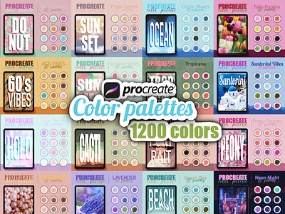 Procreate color palettes-1200 colors