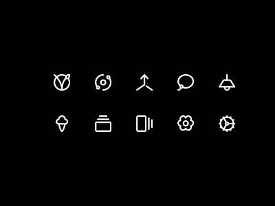 Icons ⚡ clean clean ui cog dark dark mode ice cream icon iconic iconography icons interface lamp line minimal settings stroke ui ux vegan