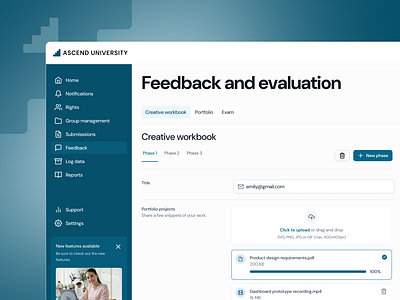 LMS Dashboard clean college dashboard figma functional learning management system lms modern modular ui university ux