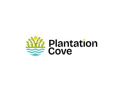 Plantation Cove bamboo brand branding cane design elegant emblem graphic design illustration logo logo design logotype mark minimalism minimalistic modern sign sugar sun water