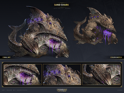 Sand Shark 2d art cgi character character concept character design concept concept art digital 2d digital art fantasy game game art game of heroes gamepack illustration legendary mobile games sci fi shark