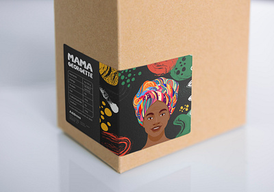 Mama Georgette Package Label african branding color set design food package graphic design identity identity design illustration label mockup paskaging vector
