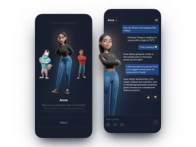 Virtual Assistant | AI Chat Bot ai assistant ai chatbot ai friend ai teacher app assistant chat chat bot chatbot chatbot mobile comments discuss meeting mobile app mvp startup ui ux virtual assistant virtual friend