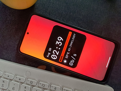 Effortlessly Stylish Minimal Info Widgets UI Design color free minimal minimalism minimalist orange ui widget working