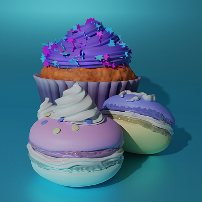 Macaroons 3D 3d 3d design beautiful blender colorful design graphic design illustration macaroons modeling pastels sweets