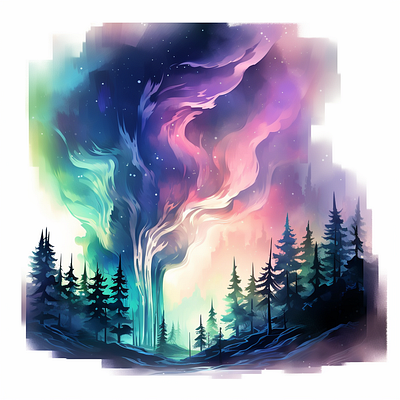 Aurora Borealis Art art aurora borealis clipart design graphic design illustration