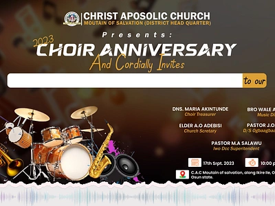 Envelop Design anniversary choir church design flyer graphic design instrument logo music typography