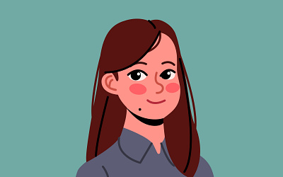 a portrait of my wife cartoon character dailyillustration design illustration vector