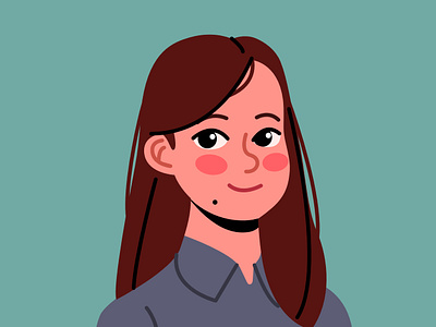 a portrait of my wife cartoon character dailyillustration design illustration vector