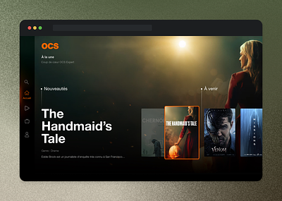OCS Redesign TV APP app product design tv ui