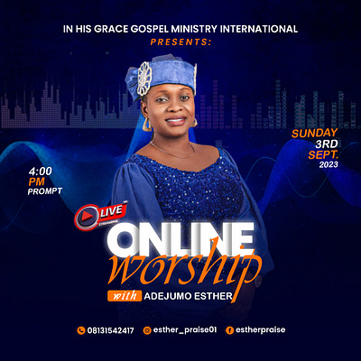 Online worship design 3d advert awareness branding design e flyer flyer graphic design music online online worship typography