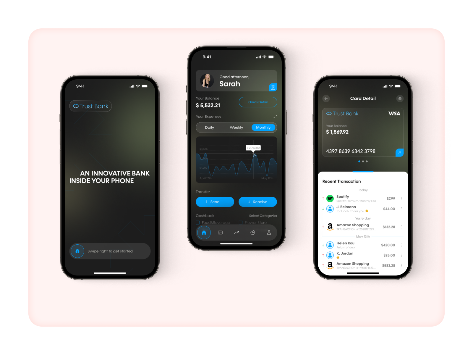 Banking App app application banking banking app branding concept design finance app hero section ui ux wallet app web