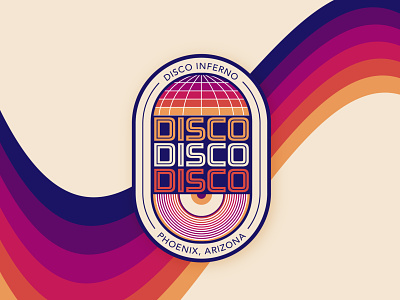 Disco Music Festival Logo 80s 90s branding design disco disco logo graphic design illustration logo minimal retro retro typography typography vibe vintage