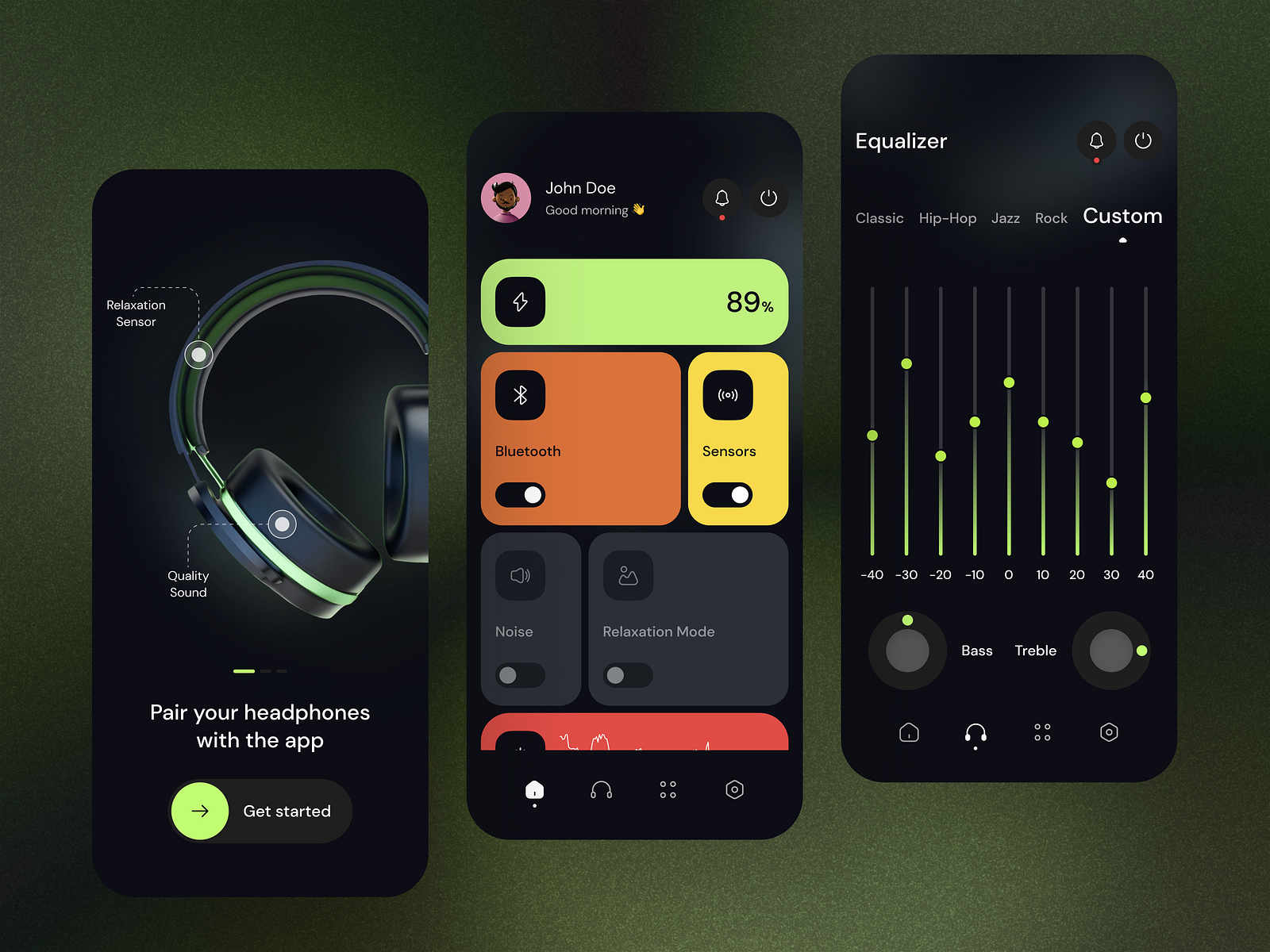 Smart Headphones Mobile App 🎧 by Filip Rygucki for intent | IoT Agency