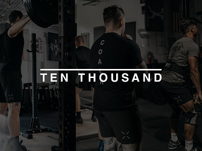 Ten Thousand Title Sequence animation apparel brand branding clothing crossfit fitness graphic design identity logo logo animation motion graphics title sequence type typography weight lifting