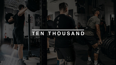 Ten Thousand Title Sequence animation apparel brand branding clothing crossfit fitness graphic design identity logo logo animation motion graphics title sequence type typography weight lifting