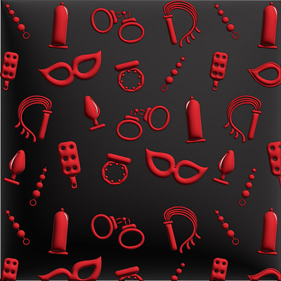 3D Sex toys for bdsm pattern app branding design graphic design illustration logo typography ui ux vector