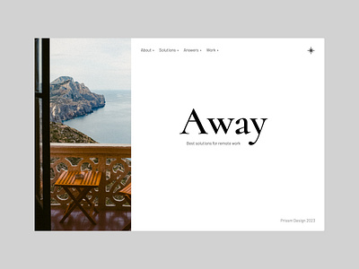 Away — Screen branding figma landing minimalism ui