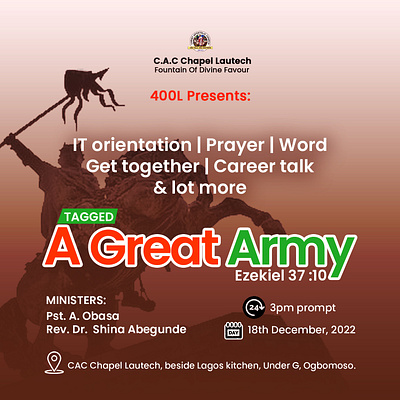 Church design army church content design event flyer graphic design logo service typography