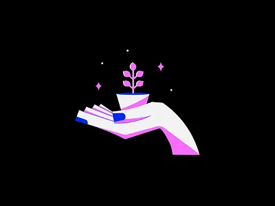 Hand digital illustration flat hand illustration illustration 2d illustrator leaf vector