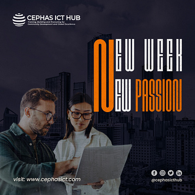 New week design branding design flyer graphic design logo motivation new week passion typography